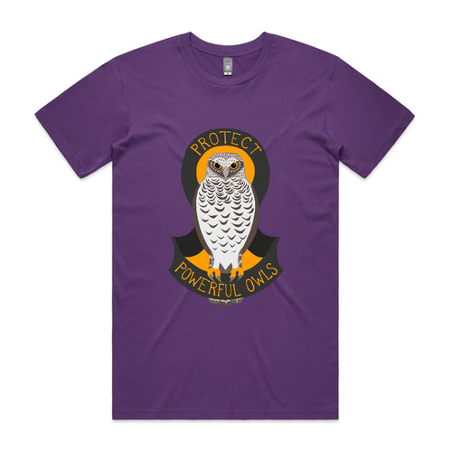 Protect Powerful Owls Tee by Lonely Kids Club. All clothing from our T-shirts to our shorts and hoodies are ethically made, and printed packed and shipped from Sydney.