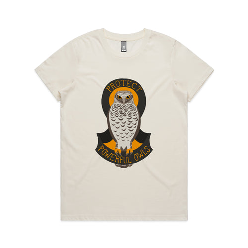 Protect Powerful Owls Tee by Lonely Kids Club. All clothing from our T-shirts to our shorts and hoodies are ethically made, and printed packed and shipped from Sydney.