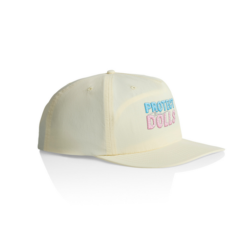 Protect The Dolls Cap by Lonely Kids Club. All clothing from our T-shirts to our shorts and hoodies are ethically made, and printed packed and shipped from Sydney.