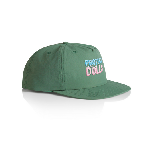 Protect The Dolls Cap by Lonely Kids Club. All clothing from our T-shirts to our shorts and hoodies are ethically made, and printed packed and shipped from Sydney.