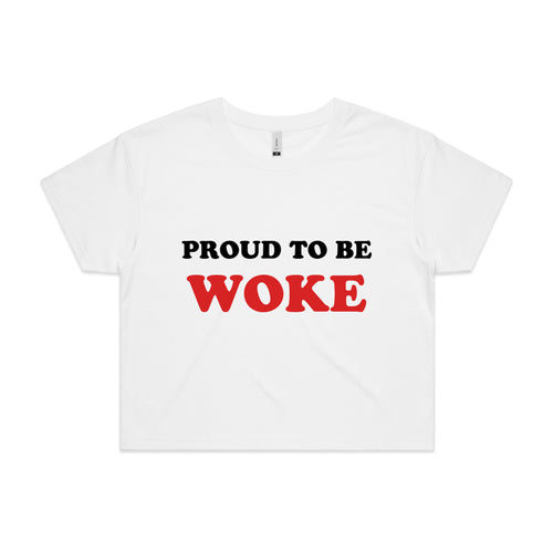 Proud To Be Woke Tee by Lonely Kids Club. All clothing from our T-shirts to our shorts and hoodies are ethically made, and printed packed and shipped from Sydney.