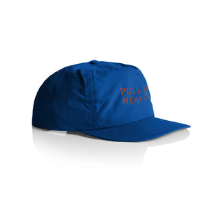 Pull Ya Head In Cap by Lonely Kids Club. All clothing from our T-shirts to our shorts and hoodies are ethically made, and printed packed and shipped from Sydney.