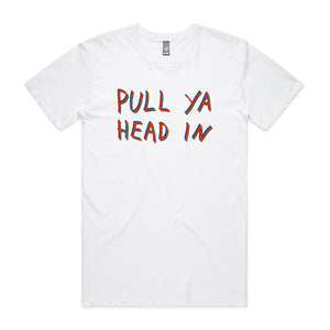 Pull Ya Head In Tee by Lonely Kids Club. All clothing from our T-shirts to our shorts and hoodies are ethically made, and printed packed and shipped from Sydney.