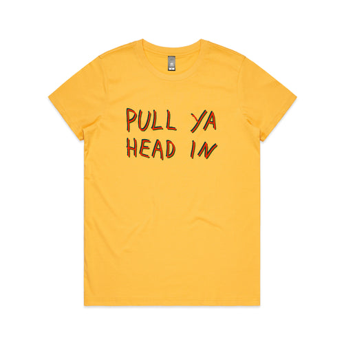 Pull Ya Head In Tee by Lonely Kids Club. All clothing from our T-shirts to our shorts and hoodies are ethically made, and printed packed and shipped from Sydney.