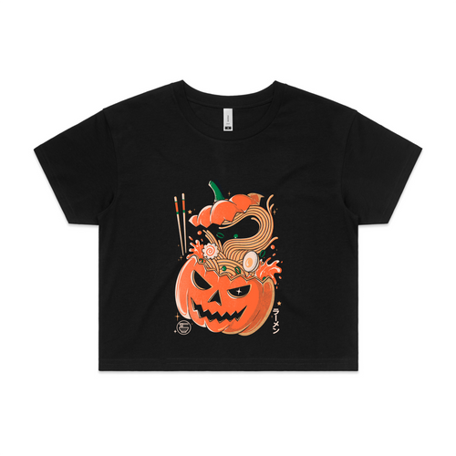 Pumpkin Ramen Tee by Lonely Kids Club. All clothing from our T-shirts to our shorts and hoodies are ethically made, and printed packed and shipped from Sydney.