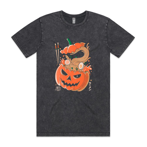 Pumpkin Ramen Tee by Lonely Kids Club. All clothing from our T-shirts to our shorts and hoodies are ethically made, and printed packed and shipped from Sydney.