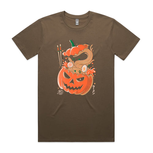 Pumpkin Ramen Tee by Lonely Kids Club. All clothing from our T-shirts to our shorts and hoodies are ethically made, and printed packed and shipped from Sydney.