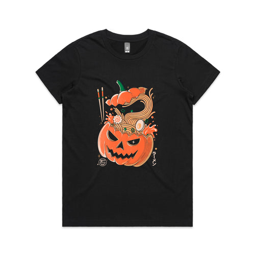 Pumpkin Ramen Tee by Lonely Kids Club. All clothing from our T-shirts to our shorts and hoodies are ethically made, and printed packed and shipped from Sydney.