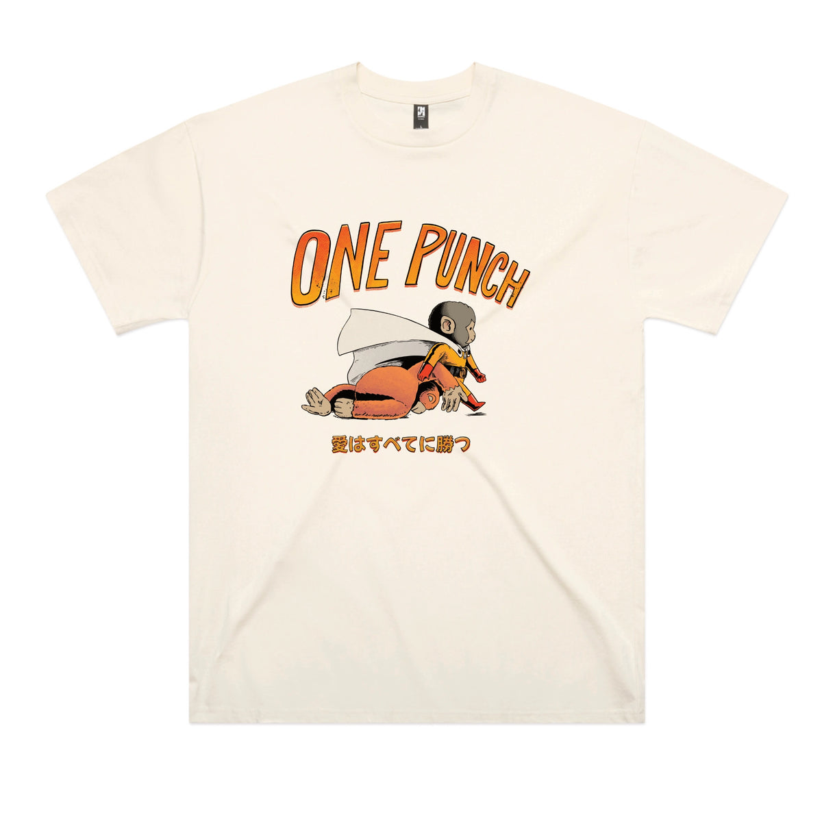 Ecru oversized t-shirt with One Punch graphic by Lonely Kids Club
