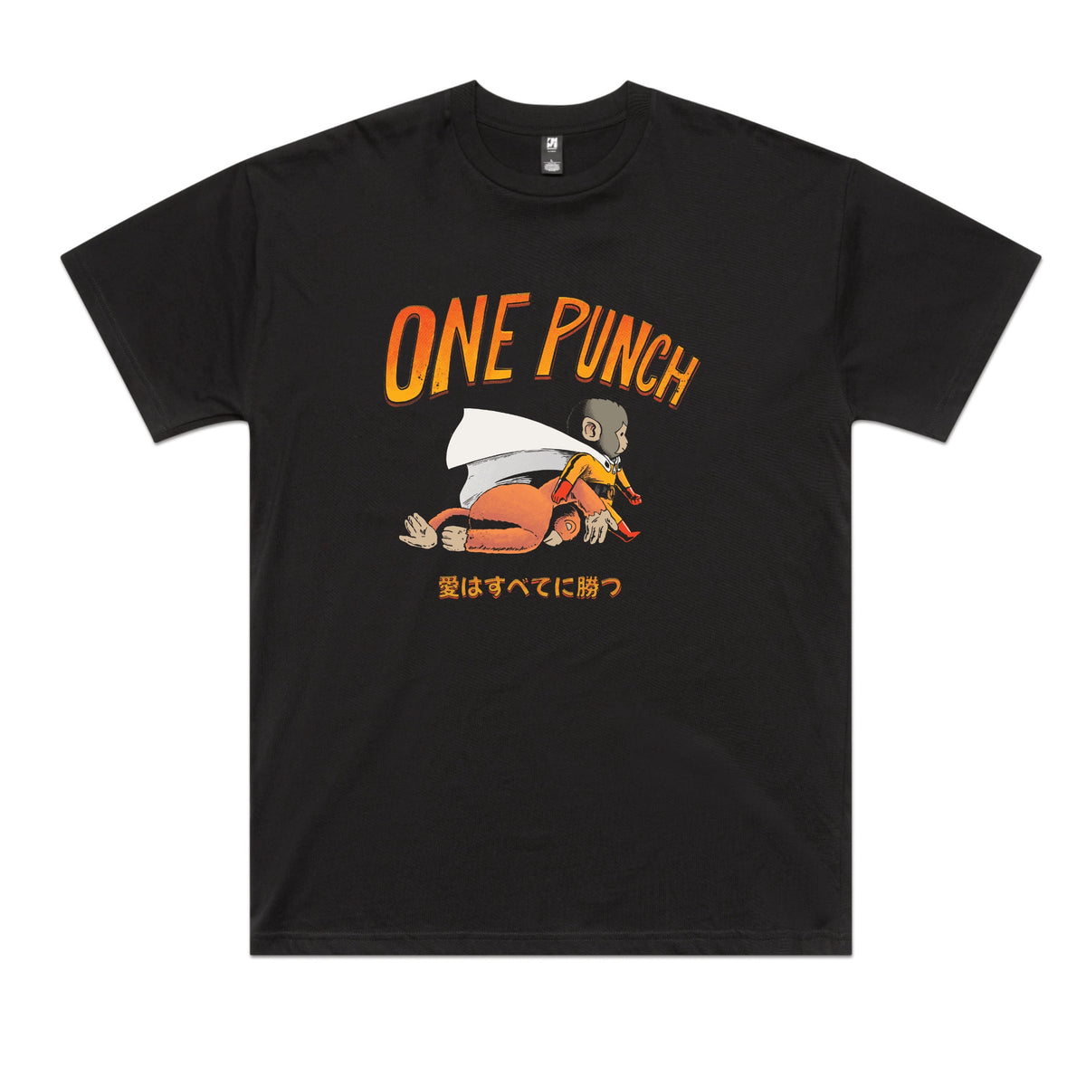 Black oversized t-shirt with One Punch graphic by Lonely Kids Club