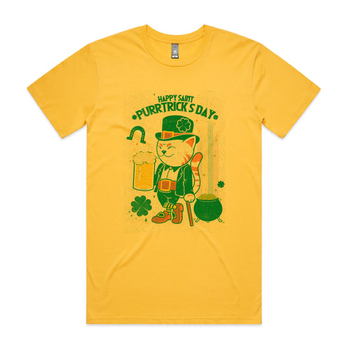 St Purrtrick's Day Tee by Lonely Kids Club. All clothing from our T-shirts to our shorts and hoodies are ethically made, and printed packed and shipped from Sydney.
