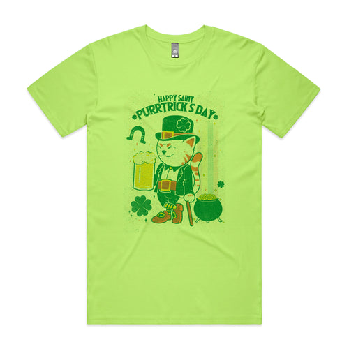 St Purrtrick's Day Tee by Lonely Kids Club. All clothing from our T-shirts to our shorts and hoodies are ethically made, and printed packed and shipped from Sydney.