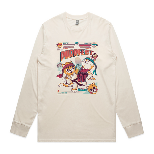 Purrfect Tee by Lonely Kids Club. All clothing from our T-shirts to our shorts and hoodies are ethically made, and printed packed and shipped from Sydney.