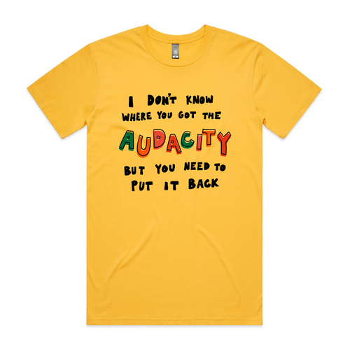 Put It Back Tee by Lonely Kids Club. All clothing from our T-shirts to our shorts and hoodies are ethically made, and printed packed and shipped from Sydney.