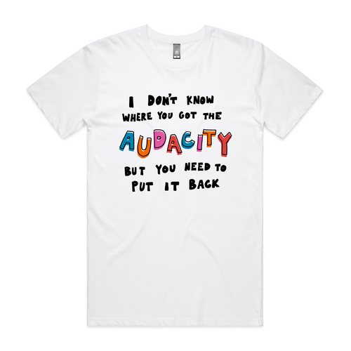 Put It Back Tee by Lonely Kids Club. All clothing from our T-shirts to our shorts and hoodies are ethically made, and printed packed and shipped from Sydney.