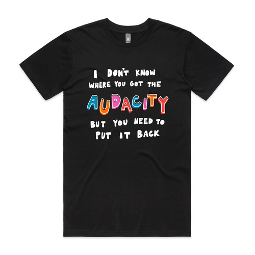 Put It Back Tee by Lonely Kids Club. All clothing from our T-shirts to our shorts and hoodies are ethically made, and printed packed and shipped from Sydney.