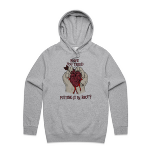 Put It In Rice Hoodie by Lonely Kids Club. All clothing from our T-shirts to our shorts and hoodies are ethically made, and printed packed and shipped from Sydney.