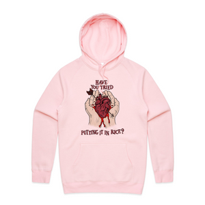 Put It In Rice Hoodie by Lonely Kids Club. All clothing from our T-shirts to our shorts and hoodies are ethically made, and printed packed and shipped from Sydney.