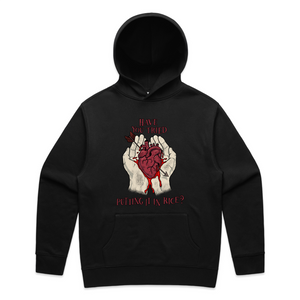 Put It In Rice Hoodie by Lonely Kids Club. All clothing from our T-shirts to our shorts and hoodies are ethically made, and printed packed and shipped from Sydney.