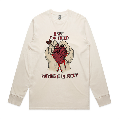Put It In Rice Tee by Lonely Kids Club. All clothing from our T-shirts to our shorts and hoodies are ethically made, and printed packed and shipped from Sydney.