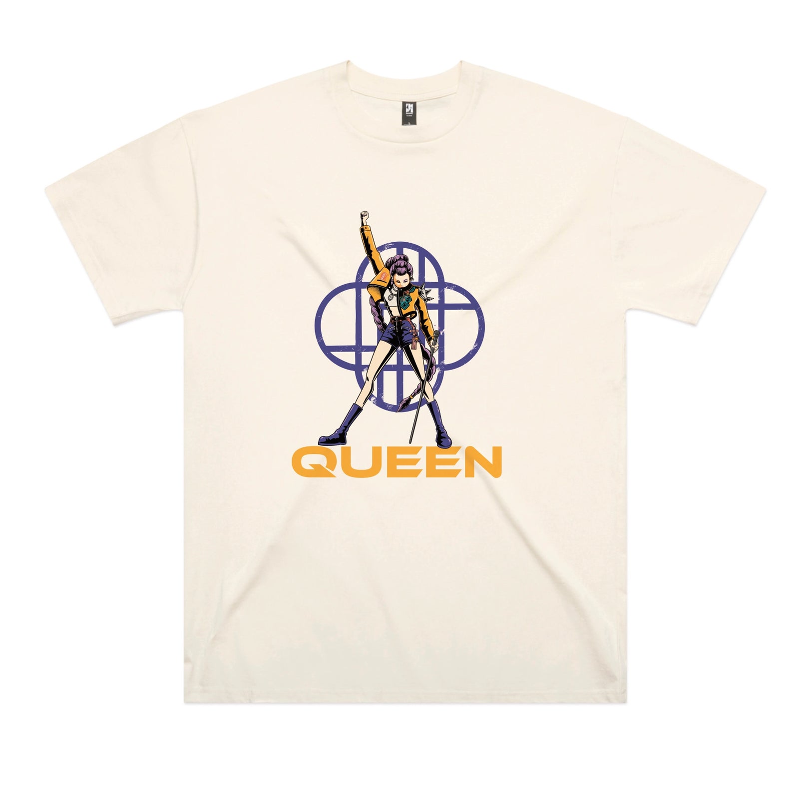 Ecru oversized t-shirt with Queen graphic by Lonely Kids Club