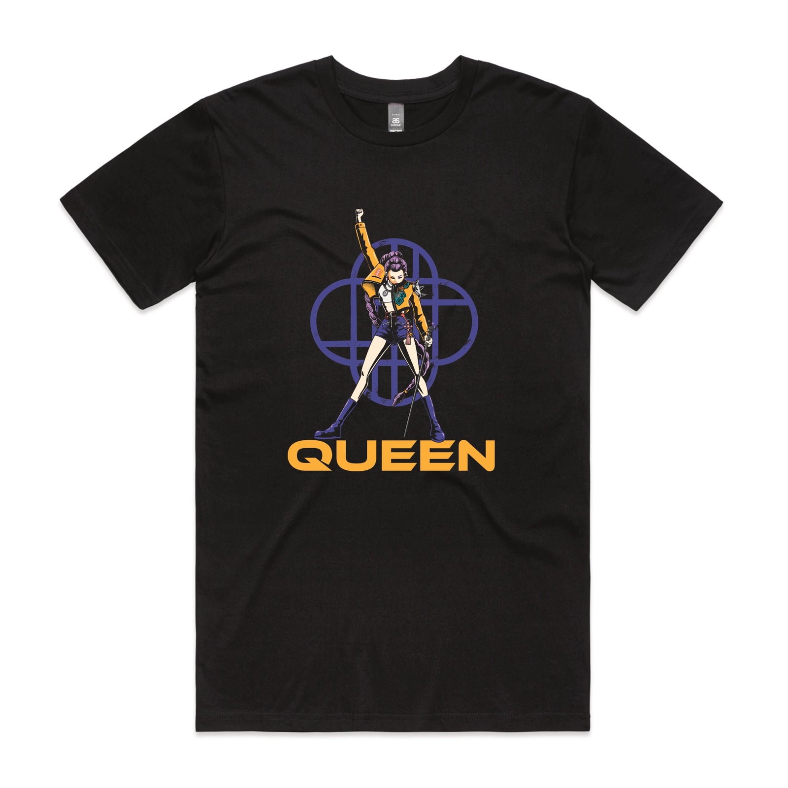 Black unisex t-shirt with Queen graphic by Lonely Kids Club
