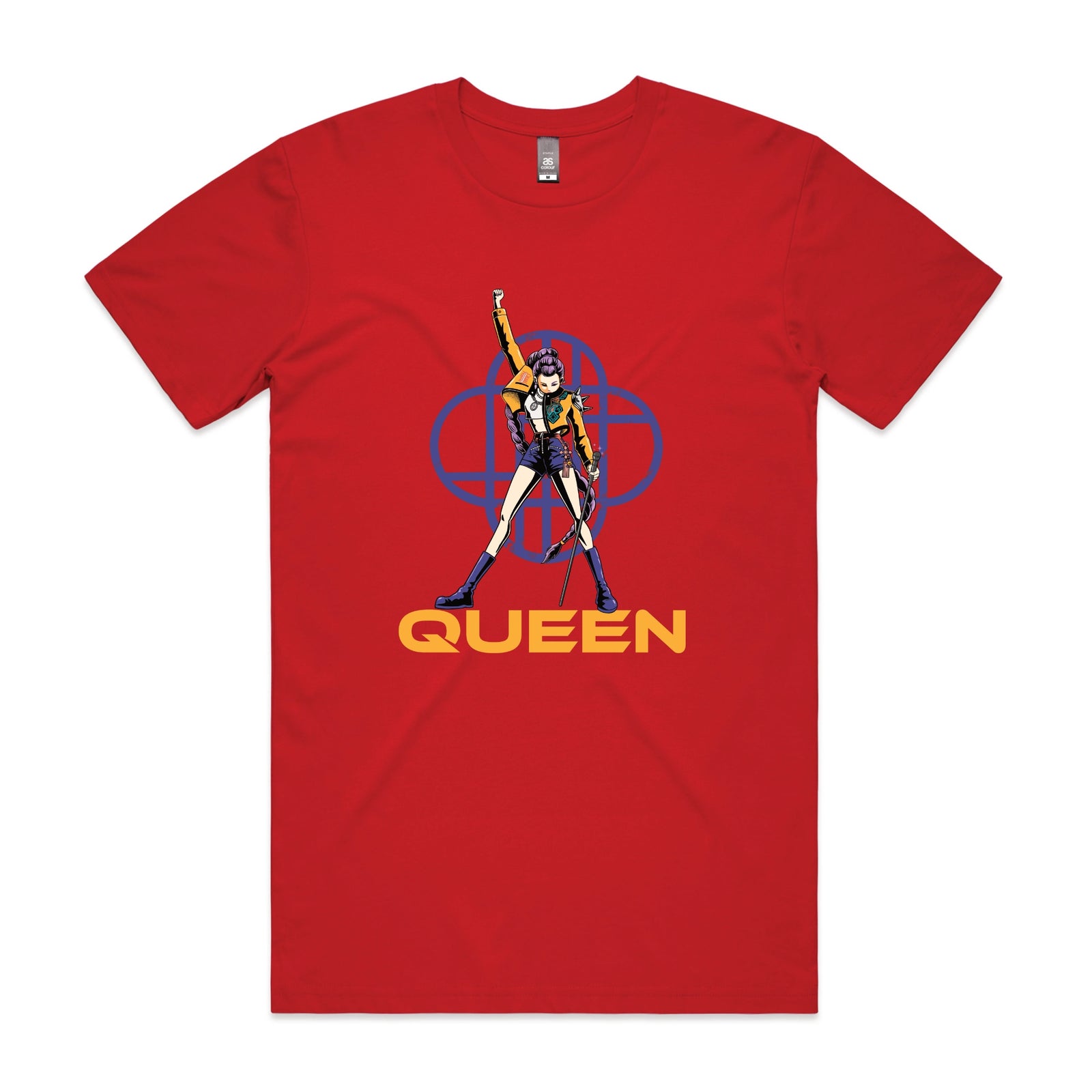Red unisex t-shirt with Queen graphic by Lonely Kids Club