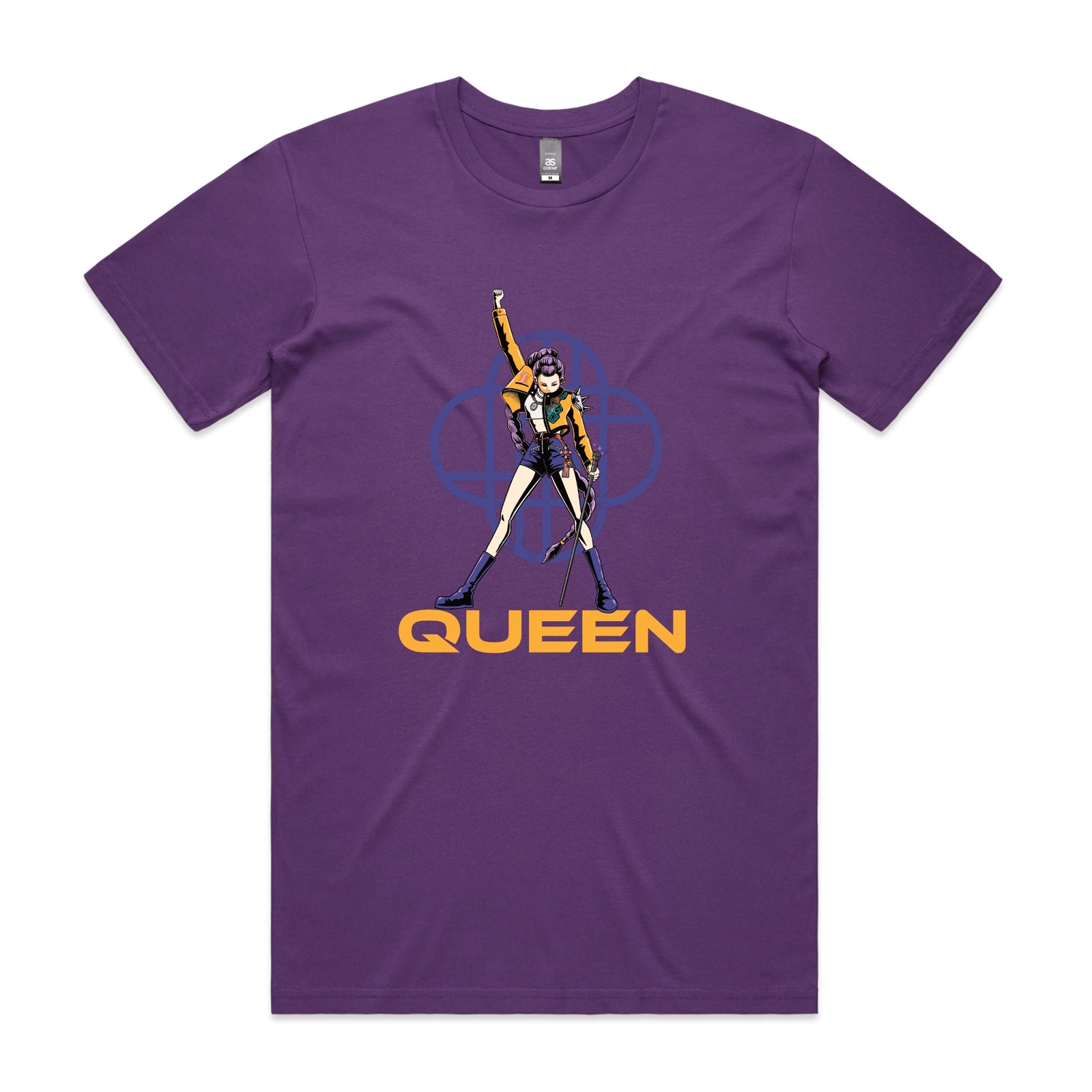 Purple unisex t-shirt with Queen graphic by Lonely Kids Club