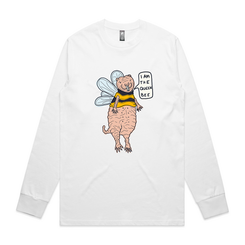 Queen Naked Mole Rat Tee by Lonely Kids Club. All clothing from our T-shirts to our shorts and hoodies are ethically made, and printed packed and shipped from Sydney.