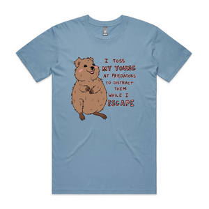 Quokka Mum Tee by Lonely Kids Club. All clothing from our T-shirts to our shorts and hoodies are ethically made, and printed packed and shipped from Sydney.