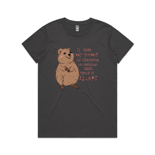 Quokka Mum Tee by Lonely Kids Club. All clothing from our T-shirts to our shorts and hoodies are ethically made, and printed packed and shipped from Sydney.
