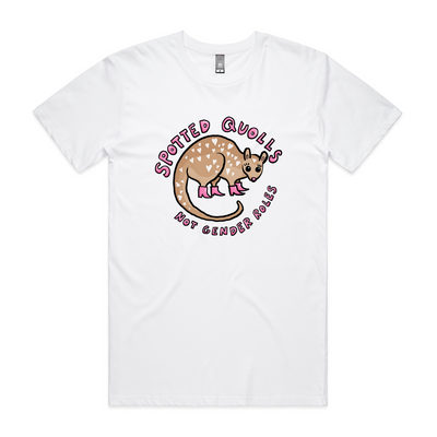 Spotted Quolls Tee by Lonely Kids Club. All clothing from our T-shirts to our shorts and hoodies are ethically made, and printed packed and shipped from Sydney.