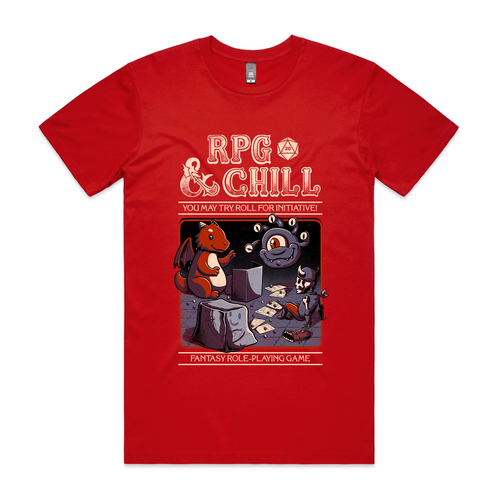 RPG & Chill Tee by Lonely Kids Club. All clothing from our T-shirts to our shorts and hoodies are ethically made, and printed packed and shipped from Sydney.