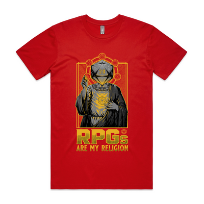 RPGs Are My Religion Tee by Lonely Kids Club. All clothing from our T-shirts to our shorts and hoodies are ethically made, and printed packed and shipped from Sydney.