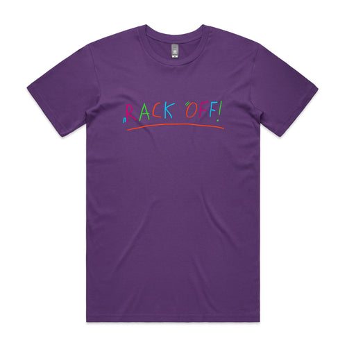 Rack Off Tee by Lonely Kids Club. All clothing from our T-shirts to our shorts and hoodies are ethically made, and printed packed and shipped from Sydney.