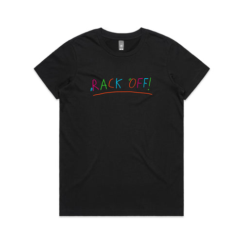 Rack Off Tee by Lonely Kids Club. All clothing from our T-shirts to our shorts and hoodies are ethically made, and printed packed and shipped from Sydney.