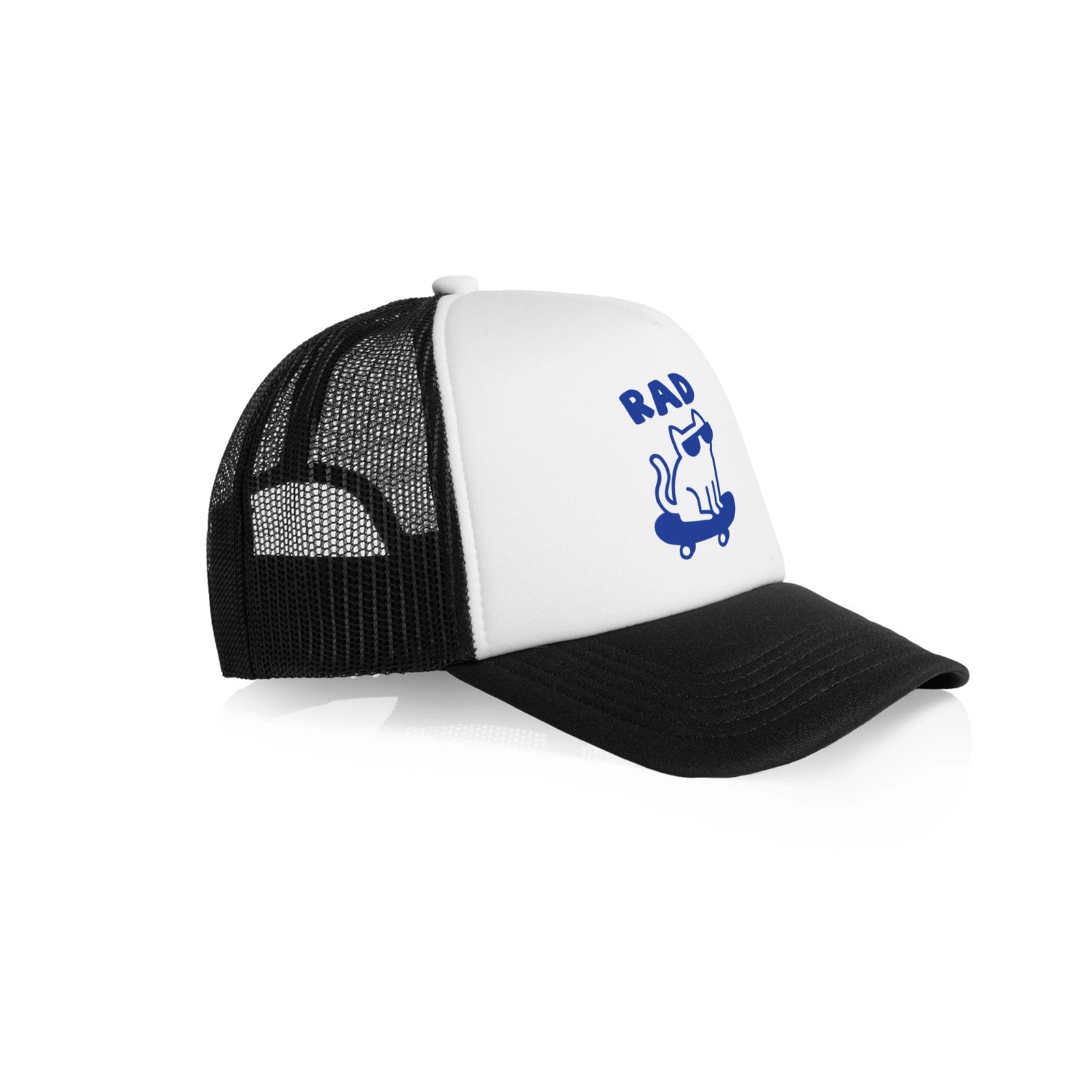 Rad Cat Hat by Lonely Kids Club. All clothing from our T-shirts to our shorts and hoodies are ethically made, and printed packed and shipped from Sydney.