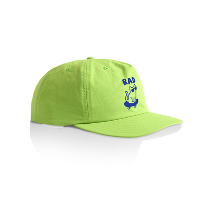 Rad Cat Cap by Lonely Kids Club. All clothing from our T-shirts to our shorts and hoodies are ethically made, and printed packed and shipped from Sydney.