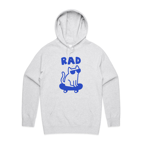 Rad Cat Hoodie by Lonely Kids Club. All clothing from our T-shirts to our shorts and hoodies are ethically made, and printed packed and shipped from Sydney.