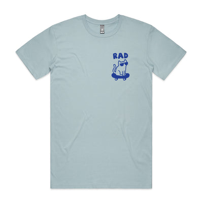 Rad Cat Tee by Lonely Kids Club. All clothing from our T-shirts to our shorts and hoodies are ethically made, and printed packed and shipped from Sydney.
