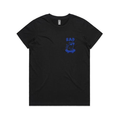 Rad Cat Tee by Lonely Kids Club. All clothing from our T-shirts to our shorts and hoodies are ethically made, and printed packed and shipped from Sydney.