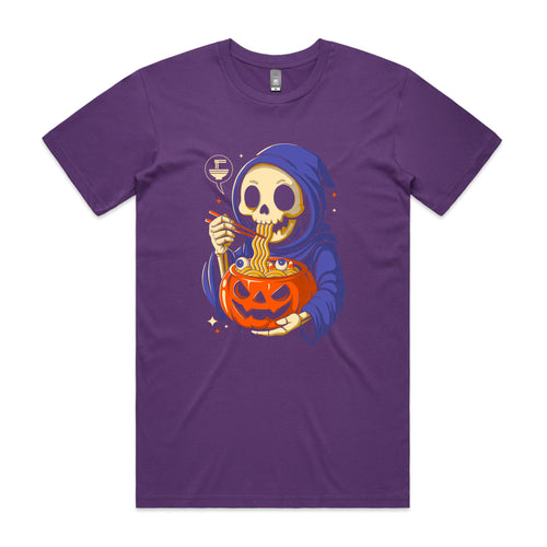 Ramen Reaper Tee by Lonely Kids Club. All clothing from our T-shirts to our shorts and hoodies are ethically made, and printed packed and shipped from Sydney.