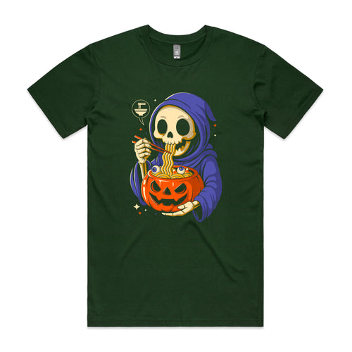 Ramen Reaper Tee by Lonely Kids Club. All clothing from our T-shirts to our shorts and hoodies are ethically made, and printed packed and shipped from Sydney.