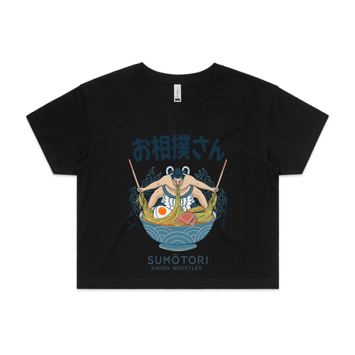 Ramen Wrestler Tee by Lonely Kids Club. All clothing from our T-shirts to our shorts and hoodies are ethically made, and printed packed and shipped from Sydney.