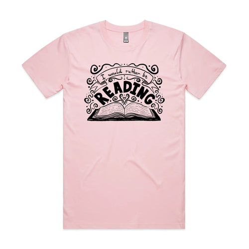 Rather Be Reading Tee by Lonely Kids Club. All clothing from our T-shirts to our shorts and hoodies are ethically made, and printed packed and shipped from Sydney.