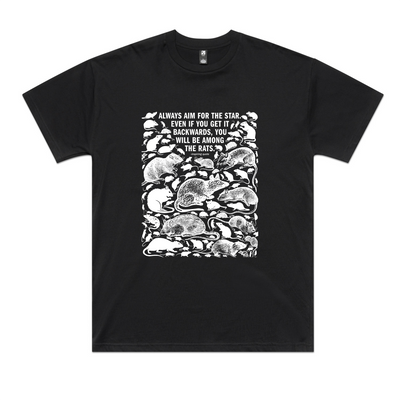 Among The Rats Oversized Tee by Lonely Kids Club. All clothing from our T-shirts to our shorts and hoodies are ethically made, and printed packed and shipped from Sydney.