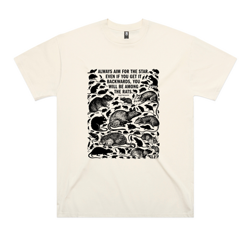 Among The Rats Oversized Tee by Lonely Kids Club. All clothing from our T-shirts to our shorts and hoodies are ethically made, and printed packed and shipped from Sydney.