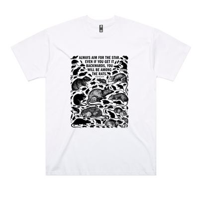 Among The Rats Oversized Tee by Lonely Kids Club. All clothing from our T-shirts to our shorts and hoodies are ethically made, and printed packed and shipped from Sydney.