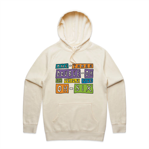 Reading Writing Hotline Hoodie by Lonely Kids Club. All clothing from our T-shirts to our shorts and hoodies are ethically made, and printed packed and shipped from Sydney.