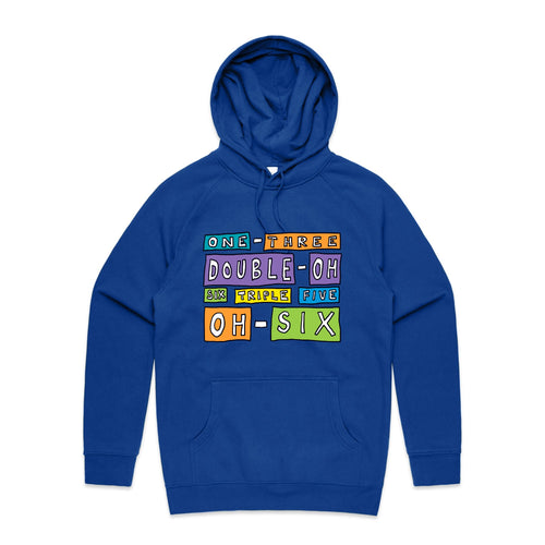 Reading Writing Hotline Hoodie by Lonely Kids Club. All clothing from our T-shirts to our shorts and hoodies are ethically made, and printed packed and shipped from Sydney.